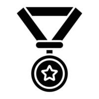 estilo de ícone de medalha vetor