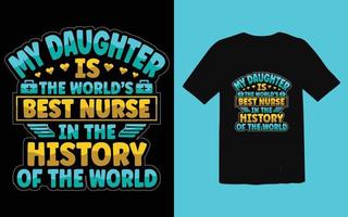 vetor tipográfico gráfico de design de camiseta de enfermeira, vetor royalty-free