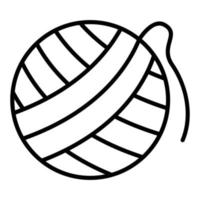 estilo de ícone de bola de lã vetor