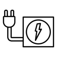 estilo de ícone de eletricidade vetor