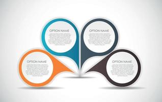 elementos de design de infográfico para sua ilustração vetorial de negócios. vetor