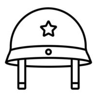estilo de ícone de chapéu militar vetor