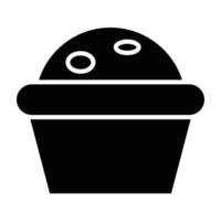 estilo de ícone de muffin vetor