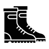 estilo de ícone de botas agrícolas vetor