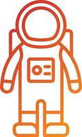estilo de ícone de traje de astronauta vetor