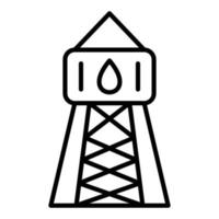 estilo de ícone de torre de água vetor