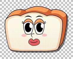 personagem de desenho animado de pão isolado vetor