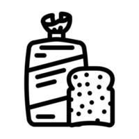 ilustração vetorial de ícone de linha de pacote de brinde vetor
