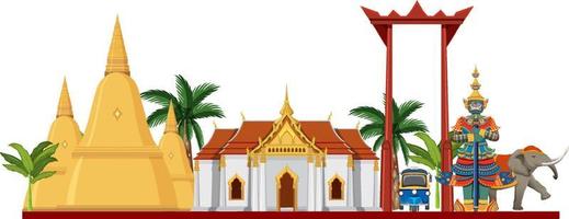 bangkok tailândia atração marcos vetor