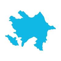 mapa do azerbaijão ilustrado em fundo branco vetor