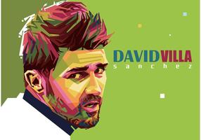 David Villa Vector Portrait