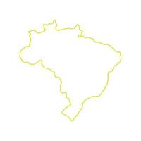 mapa do brasil ilustrado em fundo branco vetor