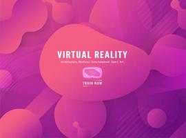 fundo de formas fluidas de realidade virtual rosa