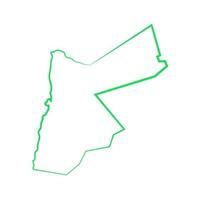 mapa da Jordânia ilustrado em um fundo branco vetor