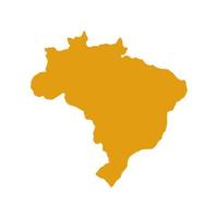 mapa do brasil ilustrado em fundo branco vetor