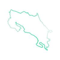 mapa da costa rica ilustrado em um fundo branco vetor