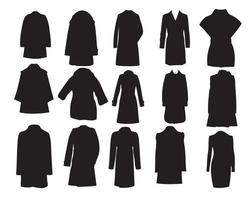 ilustração vetorial de casacos de silhueta eps10 vetor