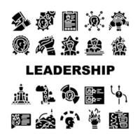 vetor de conjunto de ícones de habilidade de negócios líder de liderança