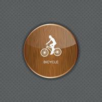 ícones de aplicativos de madeira de bicicleta vetor