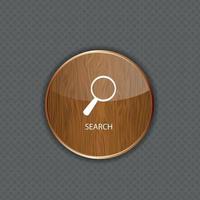 pesquisar ícones de aplicativos de madeira vetor