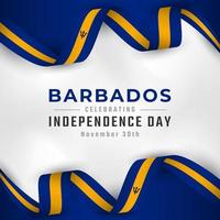 feliz dia da independência de barbados 30 de novembro ilustração vetorial de celebração. modelo para cartaz, banner, publicidade, cartão de felicitações ou elemento de design de impressão vetor