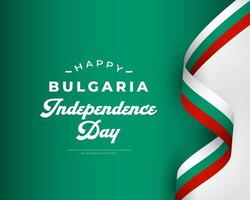 feliz dia da independência da bulgária 22 de setembro ilustração vetorial de celebração. modelo para cartaz, banner, publicidade, cartão de felicitações ou elemento de design de impressão vetor