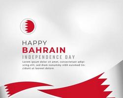 feliz dia da independência do Bahrein 16 de dezembro ilustração vetorial de celebração. modelo para cartaz, banner, publicidade, cartão de felicitações ou elemento de design de impressão vetor