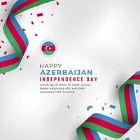 feliz dia da independência do azerbaijão celebração ilustração vetorial design. modelo para cartaz, banner, publicidade, cartão de felicitações ou elemento de design de impressão vetor