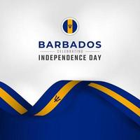 feliz dia da independência de barbados 30 de novembro ilustração vetorial de celebração. modelo para cartaz, banner, publicidade, cartão de felicitações ou elemento de design de impressão vetor