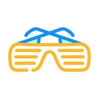 óculos de sol rapper acessório elegante ícone de cor ilustração vetorial vetor