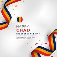 feliz dia da independência do chad 28 de novembro ilustração vetorial de celebração. modelo para cartaz, banner, publicidade, cartão de felicitações ou elemento de design de impressão vetor