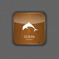 ilustração vetorial de ícones de aplicativos do oceano vetor