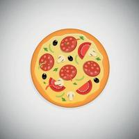 ilustração vetorial de ícones de aplicativo de madeira de pizza vetor