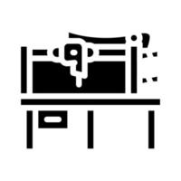 ilustração em vetor ícone glifo máquina de costura padrão
