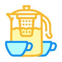 bebida de chá para relaxar ilustração vetorial de ícone de cor vetor