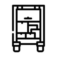 ilustração vetorial de ícone de linha de atacado de caminhão vetor