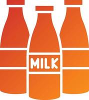 estilo de ícone de garrafas de leite vetor