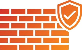 estilo de ícone de firewall vetor