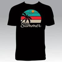 design de camiseta de aventura de verão vetor