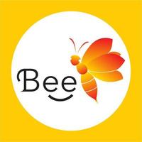 logotipo do ícone de abelha vetor
