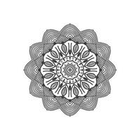 design de mandala ornamental em branco e branco fundo floral designeb vetor