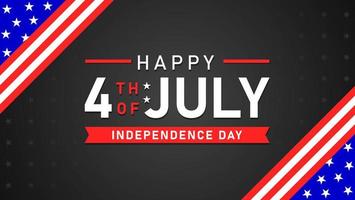 feliz 4 de julho fundo e banner do dia da independência da américa vetor