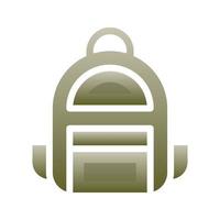 ícone de modelo de design gradiente de logotipo de mochila vetor