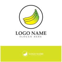 vetor de design de ícone de logotipo de frutas de banana