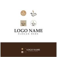 vetor de design de modelo de logotipo de xícara de café