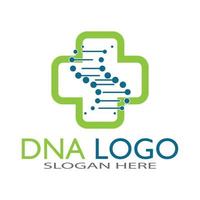 modelo de design de logotipo de vetor de DNA logotipo médico moderno símbolo de ícone de ciência de laboratório Vetor de sinal de farmacologia colorido