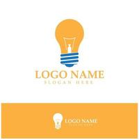modelo de ícone de vetor de inspiração de design de logotipo de lâmpada