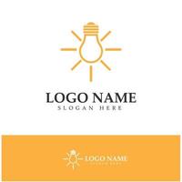 modelo de ícone de vetor de inspiração de design de logotipo de lâmpada