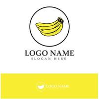 vetor de design de ícone de logotipo de frutas de banana