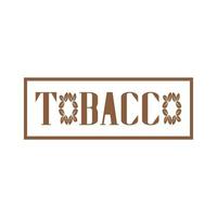 logotipo de folha de tabaco, campo de tabaco e vetor de design de modelo de logotipo de cigarro de tabaco